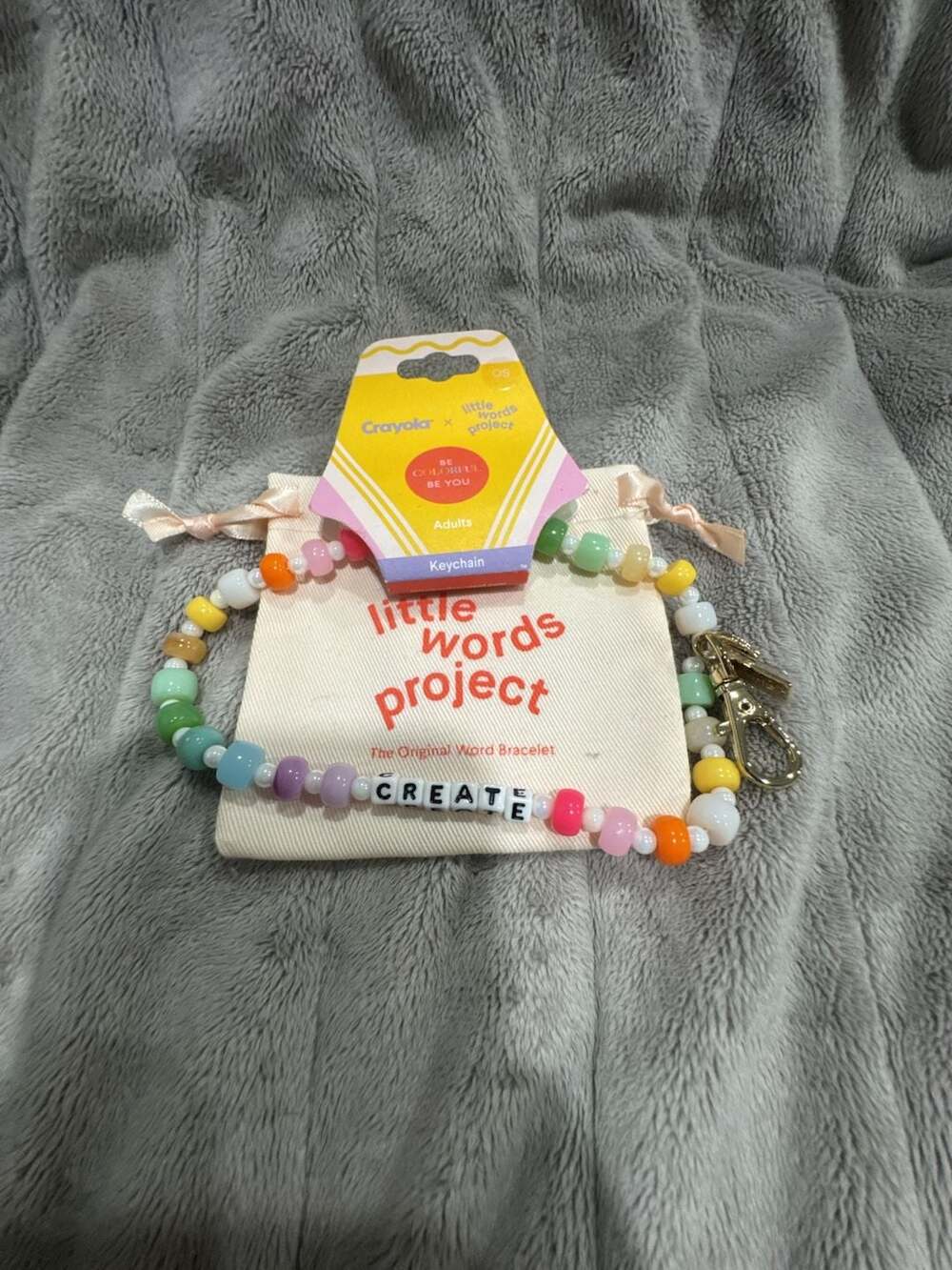 Crayola x Little Words Project Beaded Keychain